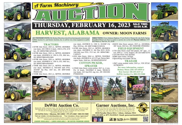 Rodney Moon Retirement Auction 